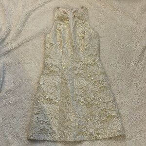 Aidan by Aidan Maddox gold cocktail dress